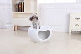 Cat Furniture: YES4PETS Cat Kitten Bed Cave Small Dog House Kennel Plastic Pet Pod Bedding Igloo White