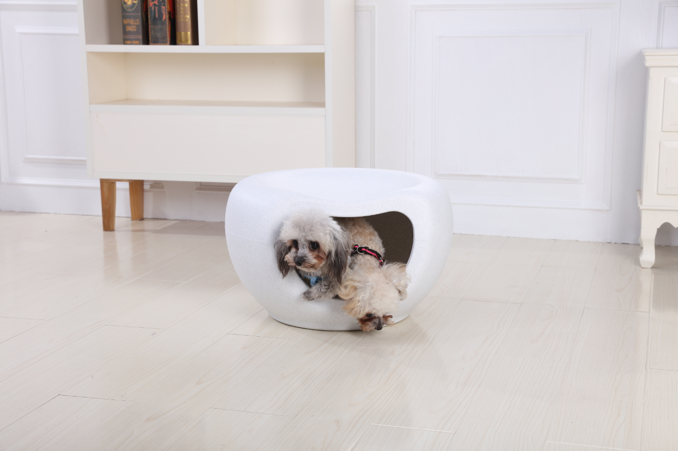 Cat Furniture: YES4PETS Cat Kitten Bed Cave Small Dog House Kennel Plastic Pet Pod Bedding Igloo White