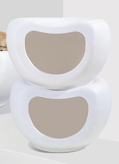 Cat Furniture: YES4PETS Cat Kitten Bed Cave Small Dog House Kennel Plastic Pet Pod Bedding Igloo White
