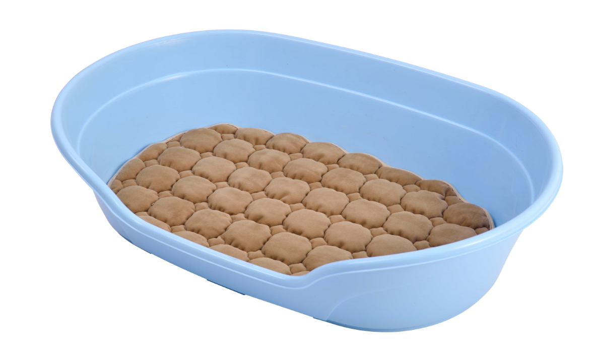 Dog Beds: YES4PETS Pet Bed Medium Plastic Dog Bedding Sleeping Resting Washable Basket Blue