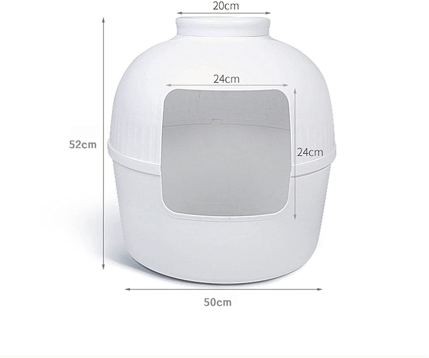 Cat Litter: YES4PETS Multifunctional Cat Litter Box Pet Cat House Semi-Enclosed White