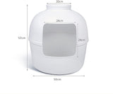 Cat Litter: YES4PETS Multifunctional Cat Litter Box Pet Cat House Semi-Enclosed White