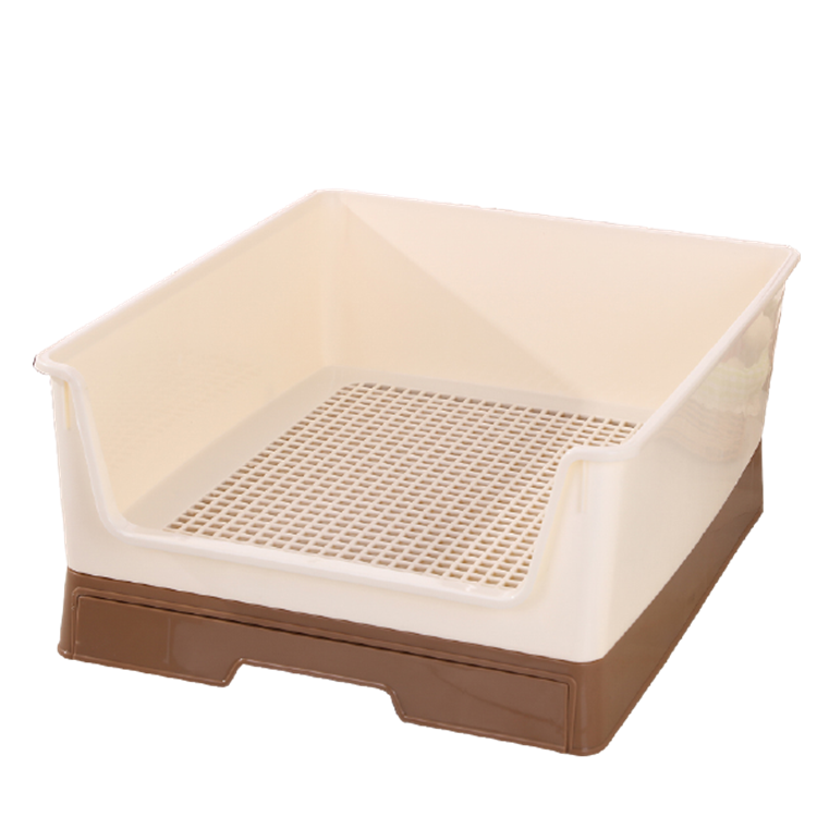 Dog Training Aids: YES4PETS Medium Dog Potty Training Tray Pet Puppy Toilet Trays Loo Pad Mat With Wall Brown
