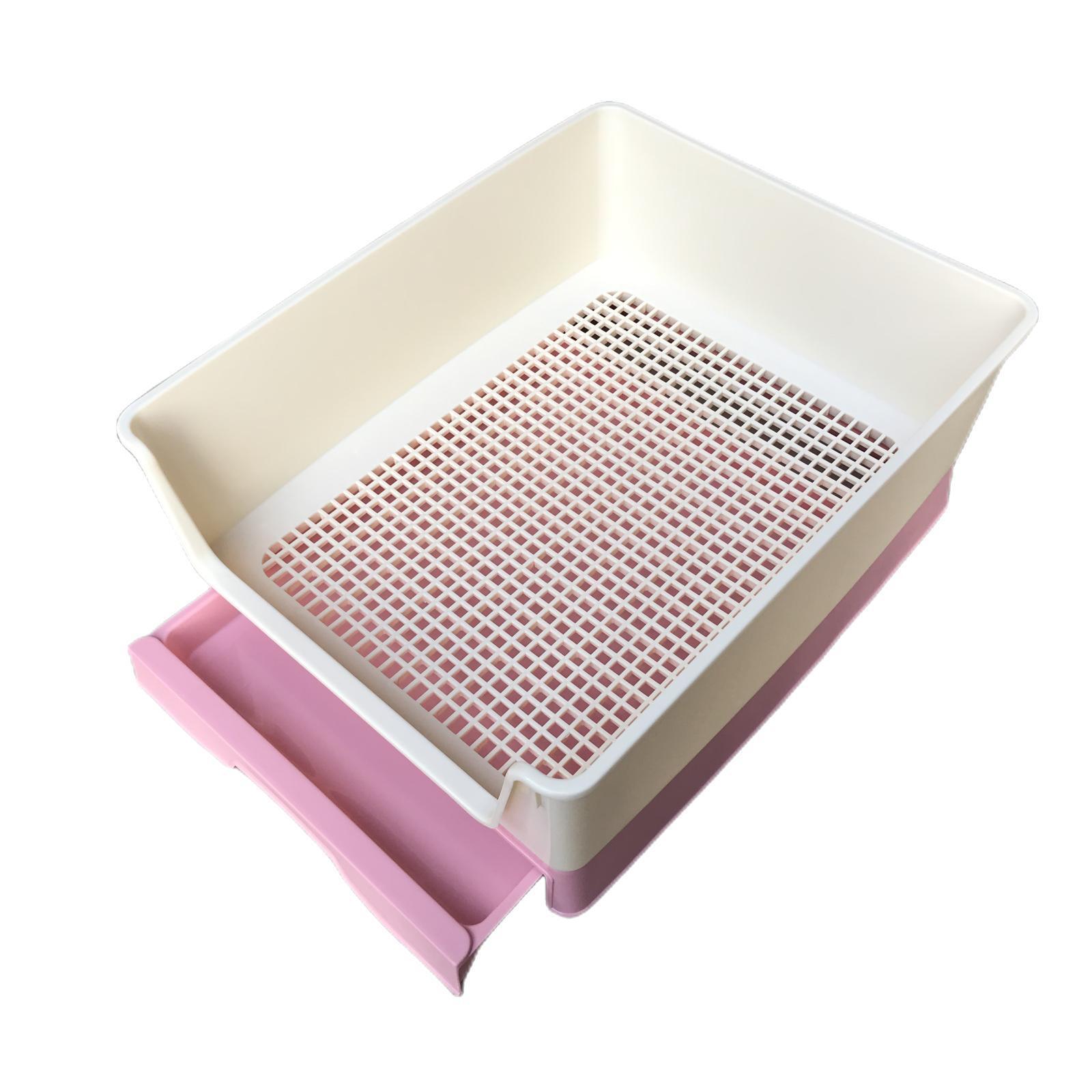 Dog Training Aids: YES4PETS Medium Dog Potty Training Tray Pet Puppy Toilet Trays Loo Pad Mat With Wall Pink