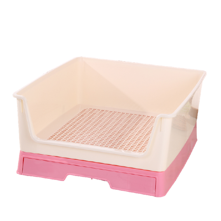 Dog Training Aids: YES4PETS Medium Dog Potty Training Tray Pet Puppy Toilet Trays Loo Pad Mat With Wall Pink
