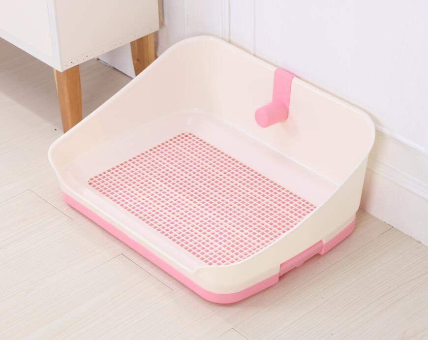 Dog Training Aids: YES4PETS Medium Portable Dog Rabbit Potty Training Tray Pet Puppy Toilet Trays Loo Pad Mat With Wall Pink