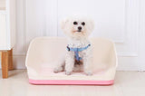 Dog Training Aids: YES4PETS Medium Portable Dog Rabbit Potty Training Tray Pet Puppy Toilet Trays Loo Pad Mat With Wall Pink