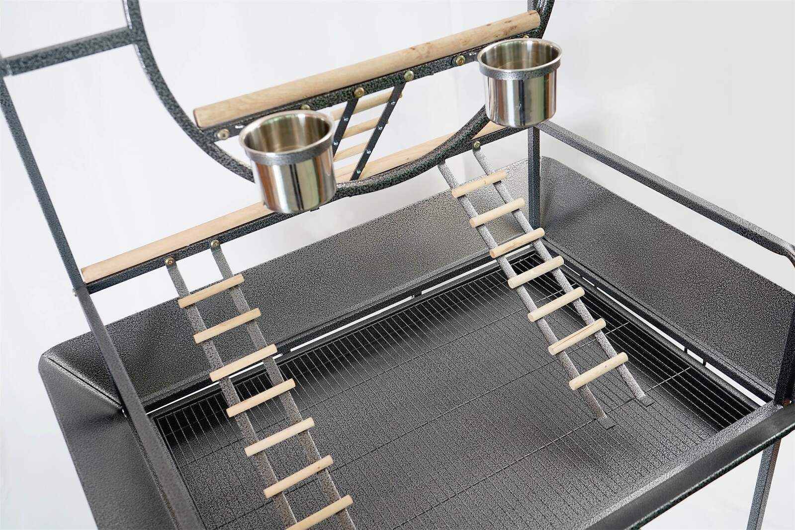 Bird Cages & Stands: YES4PETS Large Bird Cage Parrot Playpen Gym Toy Stand With Ladder On Wheels