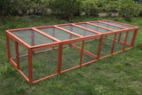 Small Animal Habitats & Cages: YES4PETS 290 cm XL Chicken Coop Run Guinea Pig Cage Villa Extension Rabbit Hutch Cat Kitten House Pen