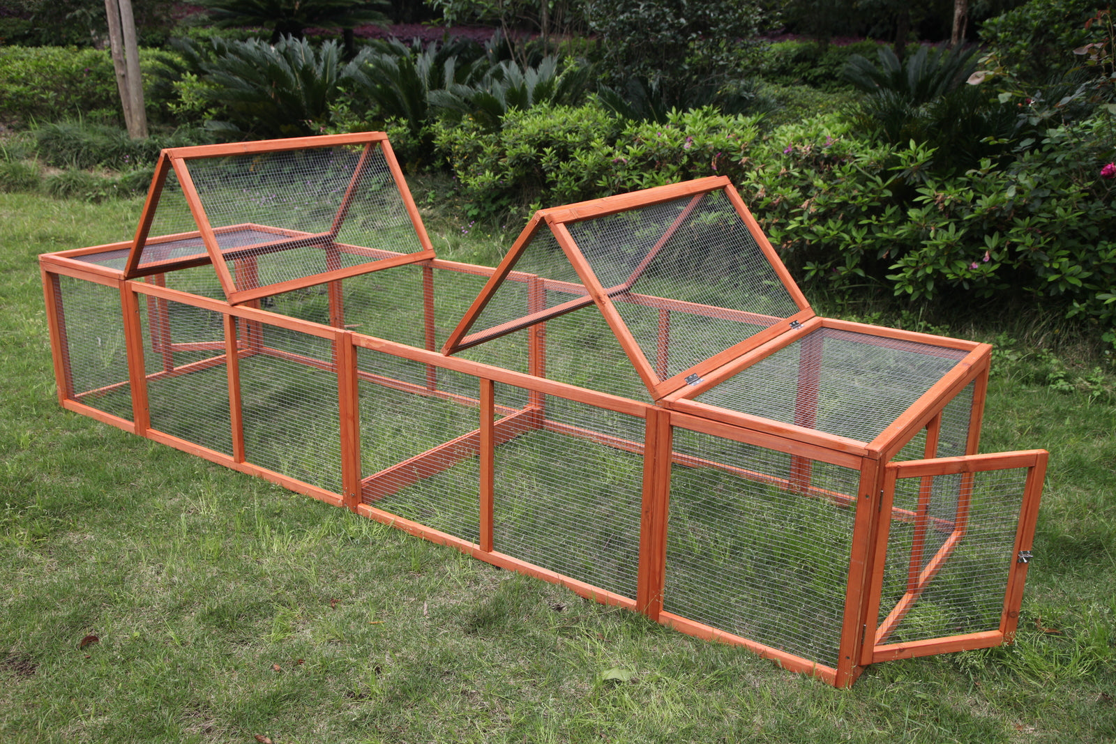 Small Animal Habitats & Cages: YES4PETS 290 cm XL Chicken Coop Run Guinea Pig Cage Villa Extension Rabbit Hutch Cat Kitten House Pen