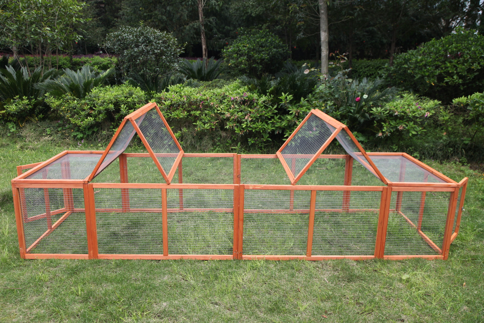 Small Animal Habitats & Cages: YES4PETS 290 cm XL Chicken Coop Run Guinea Pig Cage Villa Extension Rabbit Hutch Cat Kitten House Pen