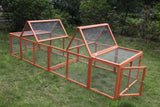 Small Animal Habitats & Cages: YES4PETS 290 cm XL Chicken Coop Run Guinea Pig Cage Villa Extension Rabbit Hutch Cat Kitten House Pen
