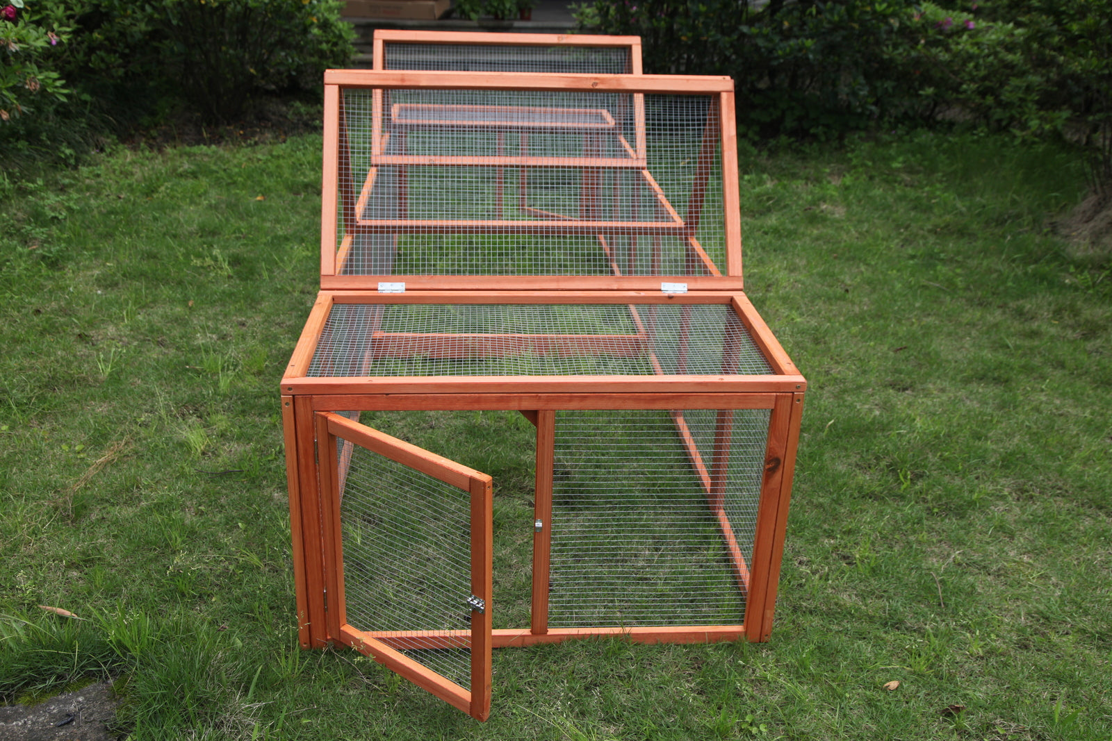 Small Animal Habitats & Cages: YES4PETS 290 cm XL Chicken Coop Run Guinea Pig Cage Villa Extension Rabbit Hutch Cat Kitten House Pen