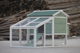 Small Animal Habitats & Cages: YES4PETS Green Large Chicken Coop Rabbit Hutch Ferret Guinea Pig Cage Hen Chook Cat Kitten House