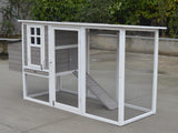 Small Animal Habitats & Cages: YES4PETS Large Chicken Coop Rabbit Hutch Cat Ferret Cage Hen Chook House Grey