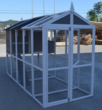 Small Animal Habitats & Cages: YES4PETS Grey XXL Chicken Coop Rabbit Guinea Pig Hutch Ferret Hen Cat Bird House