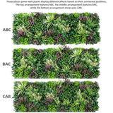 Artificial Wall Plants: YES4HOMES 3 Artificial Plant Wall Grass Panels Vertical Garden Foliage Tile Fence 50X50 CM