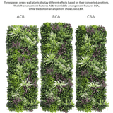 Artificial Wall Plants: YES4HOMES 3 Artificial Plant Wall Grass Panels Vertical Garden Foliage Tile Fence 50X50 CM