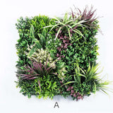 Artificial Wall Plants: YES4HOMES 3 Artificial Plant Wall Grass Panels Vertical Garden Foliage Tile Fence 50X50 CM