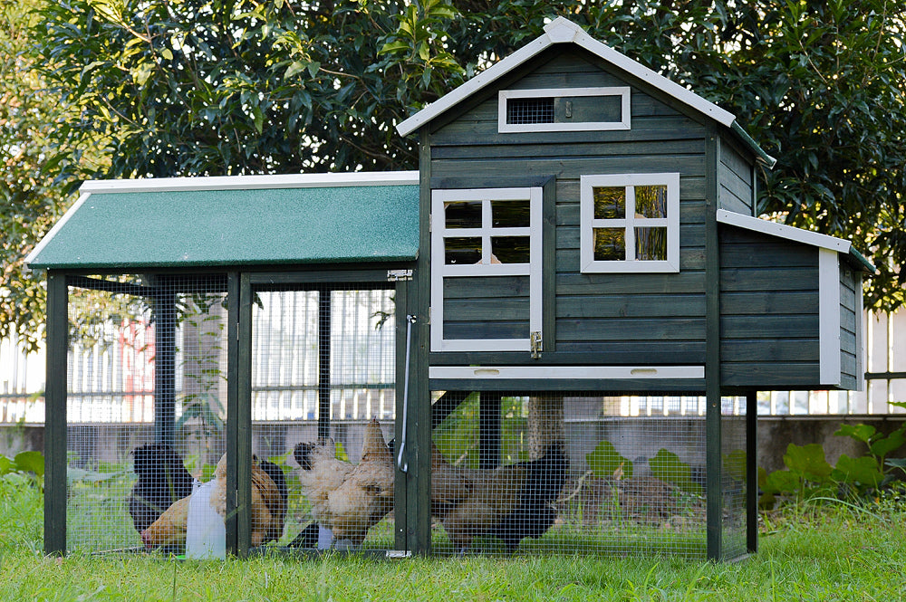 Small Animal Habitats & Cages: YES4PETS XL Chicken Coop Rabbit Hutch Guinea Pig Cage Ferret House
