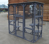 Small Animal Habitats & Cages: YES4PETS XXL Pet Cat Bird Ferret Shelter Condo with Escape Door Wooden Kitten Cage House