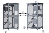 Cat Furniture: YES4PETS 173cm Pet Cat Bird Shelter Condo with Escape Door Wooden Kitten Cage House