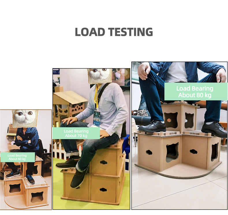 Cat Scratching Posts: YES4PETS Cat Cardboard House Tower Condo Scratcher Pet Post Pad Mat Furniture