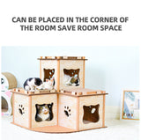 Cat Scratching Posts: YES4PETS Cat Cardboard House Tower Condo Scratcher Pet Post Pad Mat Furniture