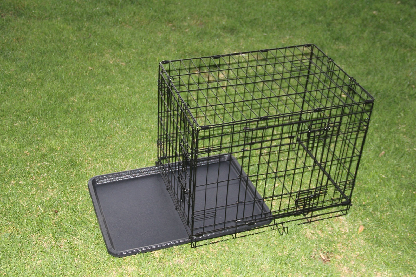 Cat Carriers & Crates: YES4PETS 24' Collapsible Metal Dog Puppy Crate Puppy Cage Cat Rabbit Carrier