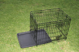 Cat Carriers & Crates: YES4PETS 24' Collapsible Metal Dog Puppy Crate Puppy Cage Cat Rabbit Carrier