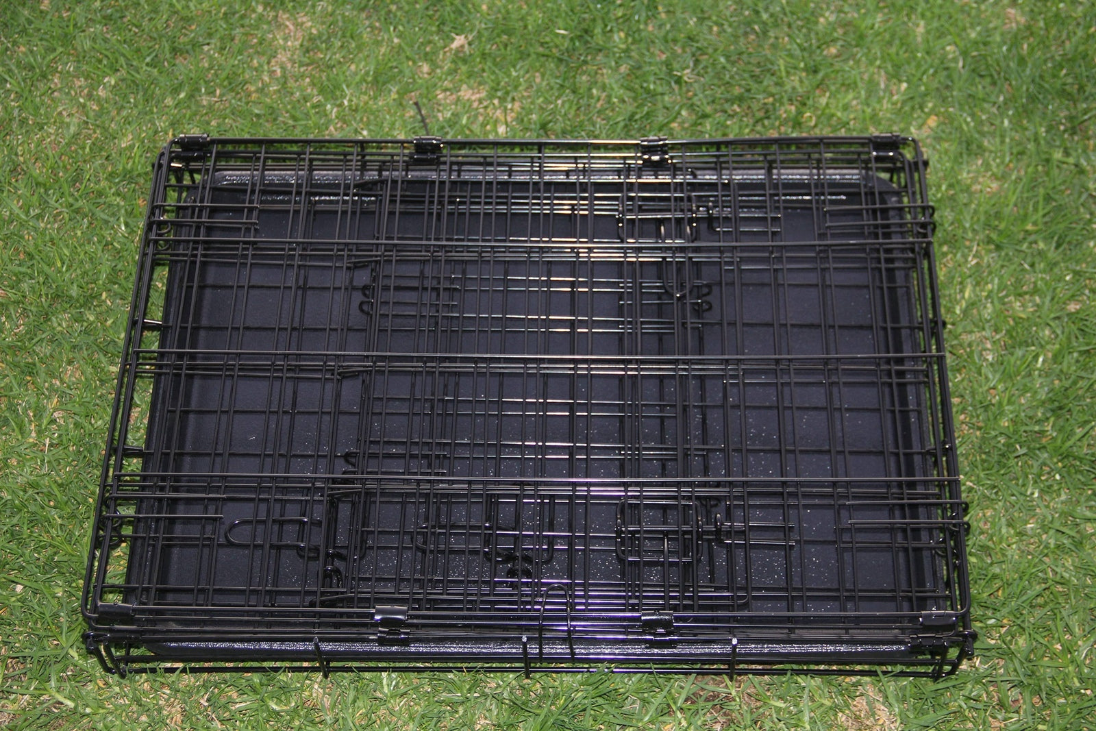 Cat Carriers & Crates: YES4PETS 24' Collapsible Metal Dog Puppy Crate Puppy Cage Cat Rabbit Carrier