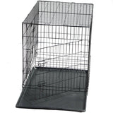 Dog Carriers & Crates: YES4PETS 30' Collapsible Metal Dog Crate Cage Cat Carrier With Tray