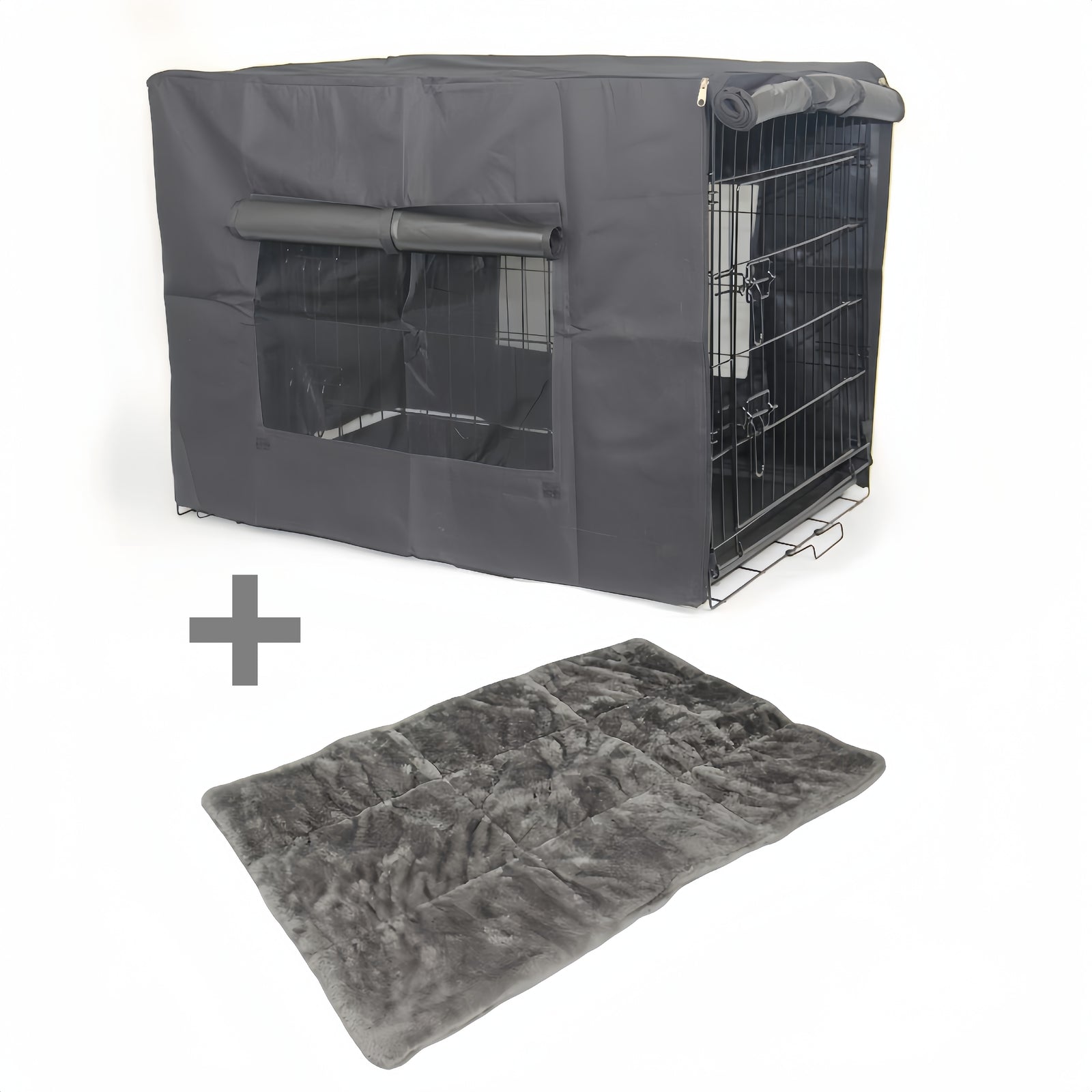 Cat Carriers & Crates: YES4PETS 42' Portable Foldable Dog Cat Rabbit Collapsible Crate Pet Cage with Cover Mat
