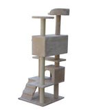 Cat Scratching Posts: YES4PETS 130 cm Beige Cat Scratching Post Tree  Scratcher Pole-Beige