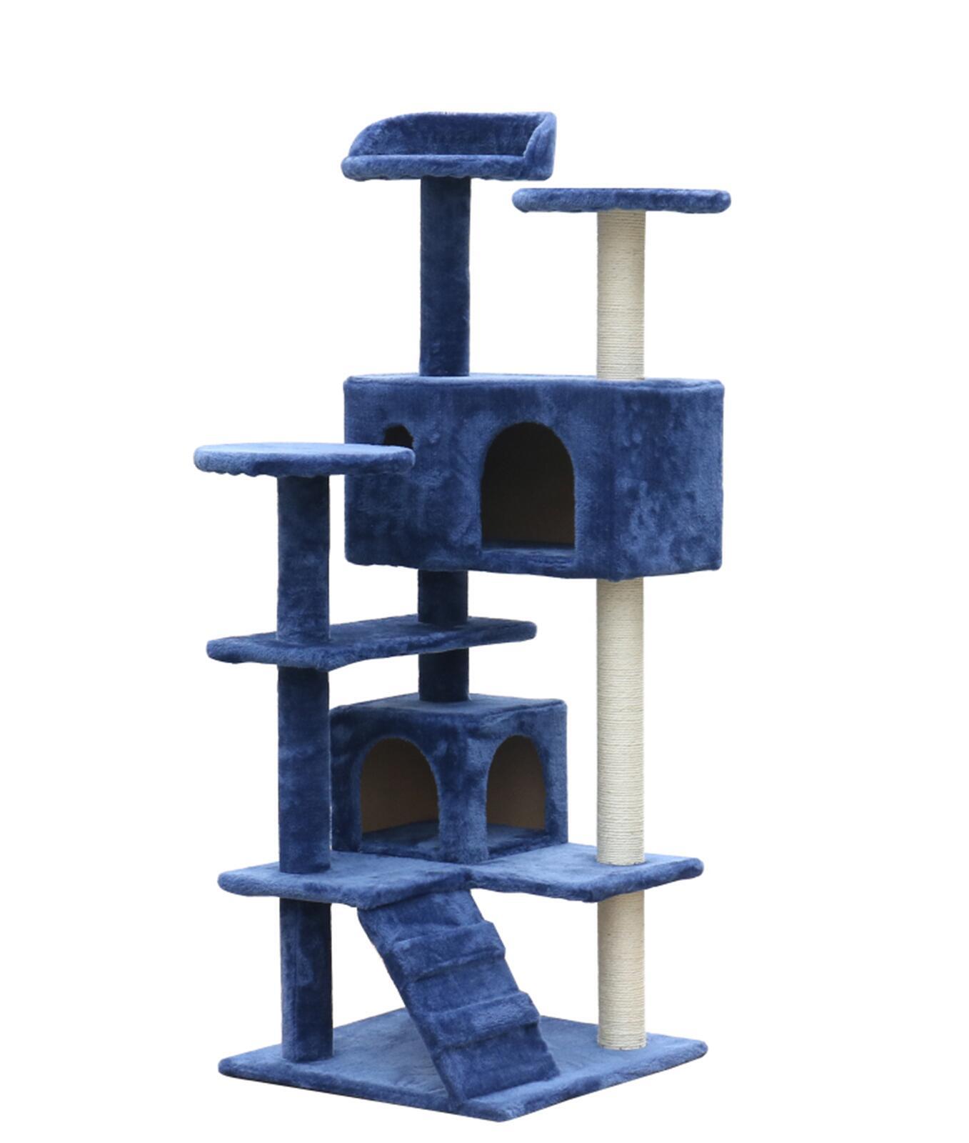 Cat Scratching Posts: YES4PETS 130 cm Blue Cat Scratching Post Tree  Scratcher Pole-Blue