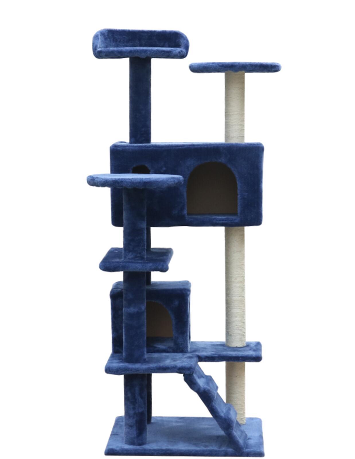 Cat Scratching Posts: YES4PETS 130 cm Blue Cat Scratching Post Tree  Scratcher Pole-Blue