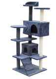 Cat Scratching Posts: YES4PETS 130 cm Beige Cat Scratching Post Tree Scratcher Pole-Grey