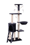 Cat Scratching Posts: YES4PETS 138cm Cat Scratching Post Tree Post House Tower with Ladder-Grey