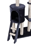 Cat Scratching Posts: YES4PETS 138cm Cat Scratching Post Tree Post House Tower with Ladder-Grey