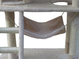 Cat Scratching Posts: YES4PETS 140 cm Cat Scratching Post Tree W ladder & Hammock-Beige