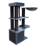Cat Scratching Posts: YES4PETS 33kg 160 cm XL Multi Level 14cm Thick Cat Scratching Post Tree Scratcher Pole- Grey