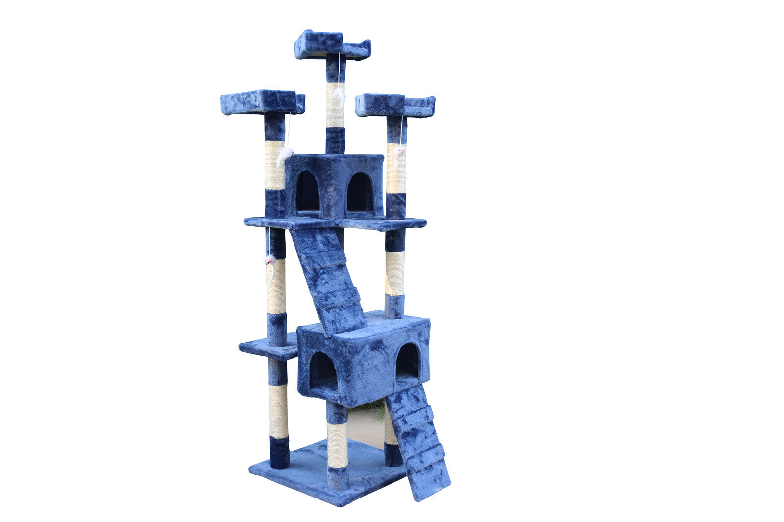 Cat Scratching Posts: YES4PETS 170cm Cat Scratching Post Tree Post House Tower with Ladder Furniture Blue