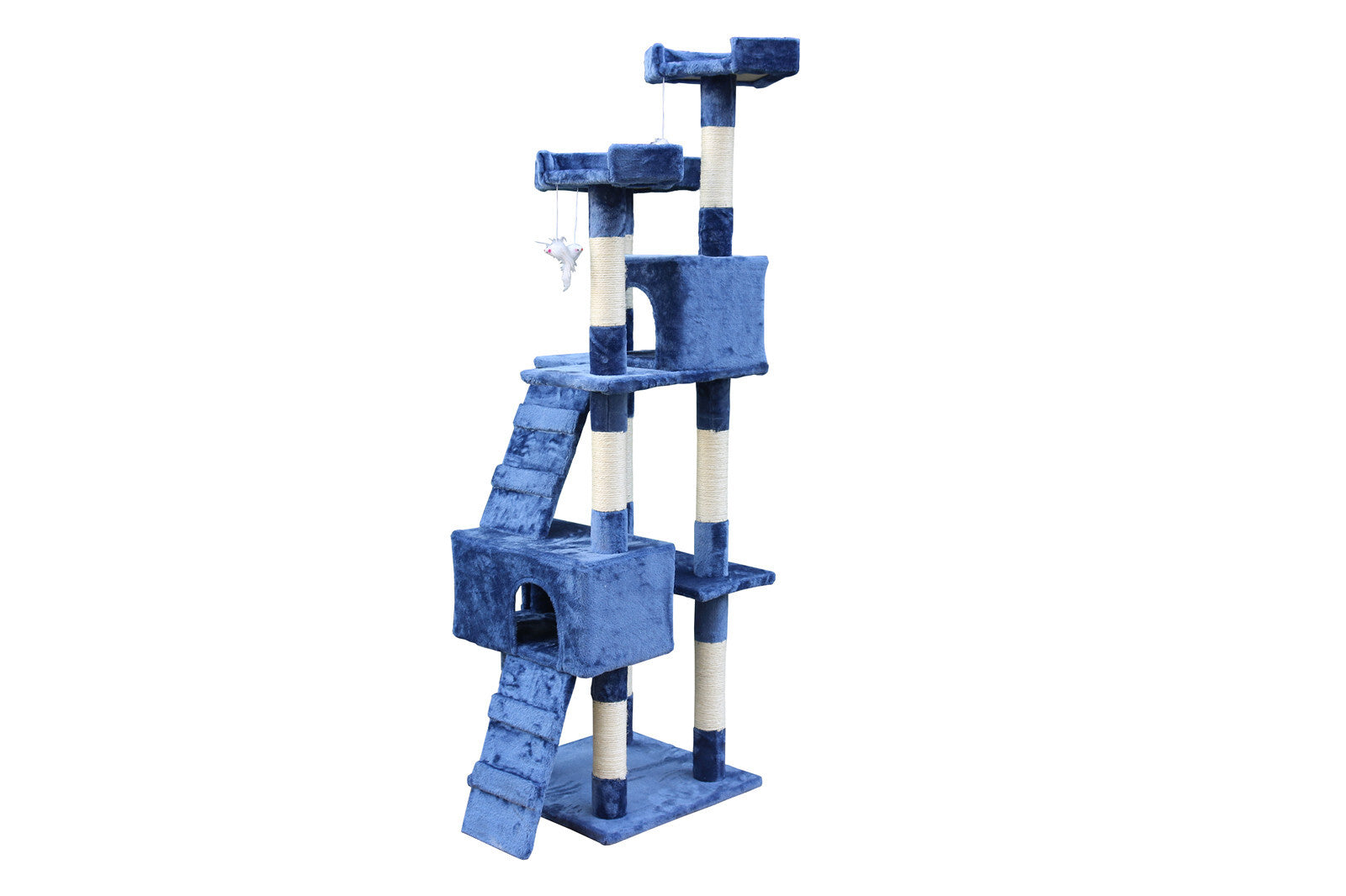 Cat Scratching Posts: YES4PETS 170cm Cat Scratching Post Tree Post House Tower with Ladder Furniture Blue