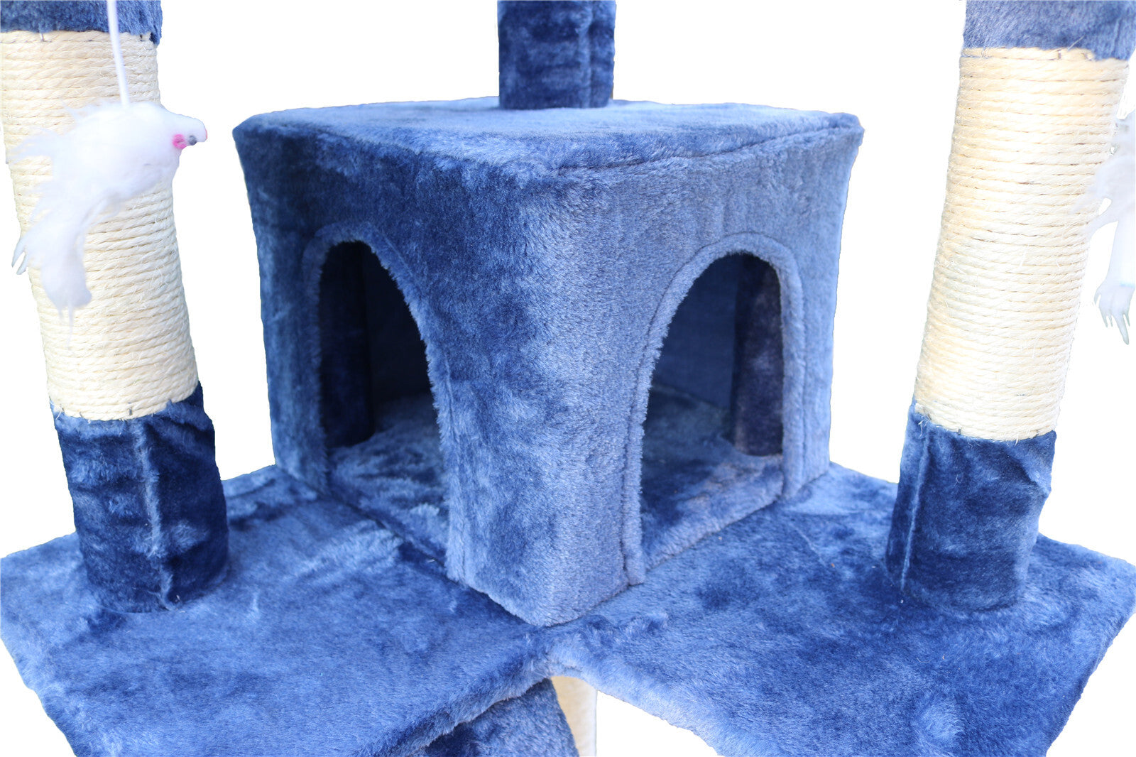 Cat Scratching Posts: YES4PETS 170cm Cat Scratching Post Tree Post House Tower with Ladder Furniture Blue