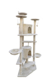 Cat Scratching Posts: YES4PETS 200 cm Cat Scratching Post Tree Scratcher Corner Tower Furniture- Beige
