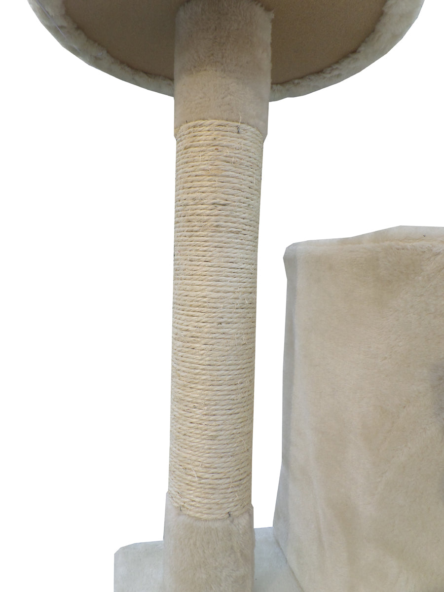 Cat Scratching Posts: YES4PETS 200 cm Cat Scratching Post Tree Scratcher Corner Tower Furniture- Beige