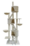 Cat Scratching Posts: YES4PETS 244 cm XL Multi Level Cat Scratching Post Tree Scratcher Pole- Beige