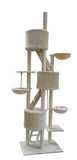 Cat Scratching Posts: YES4PETS 244 cm XL Multi Level Cat Scratching Post Tree Scratcher Pole- Beige