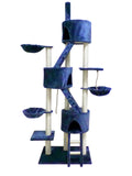 Cat Scratching Posts: YES4PETS 244 cm XL Multi Level Cat Scratching Post Tree Scratcher Pole- Blue