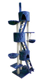 Cat Scratching Posts: YES4PETS 244 cm XL Multi Level Cat Scratching Post Tree Scratcher Pole- Blue